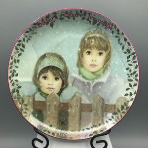 Vintage Kindred Moments Plate No. 1840A, Sisters Share, Limited Edition Poulin